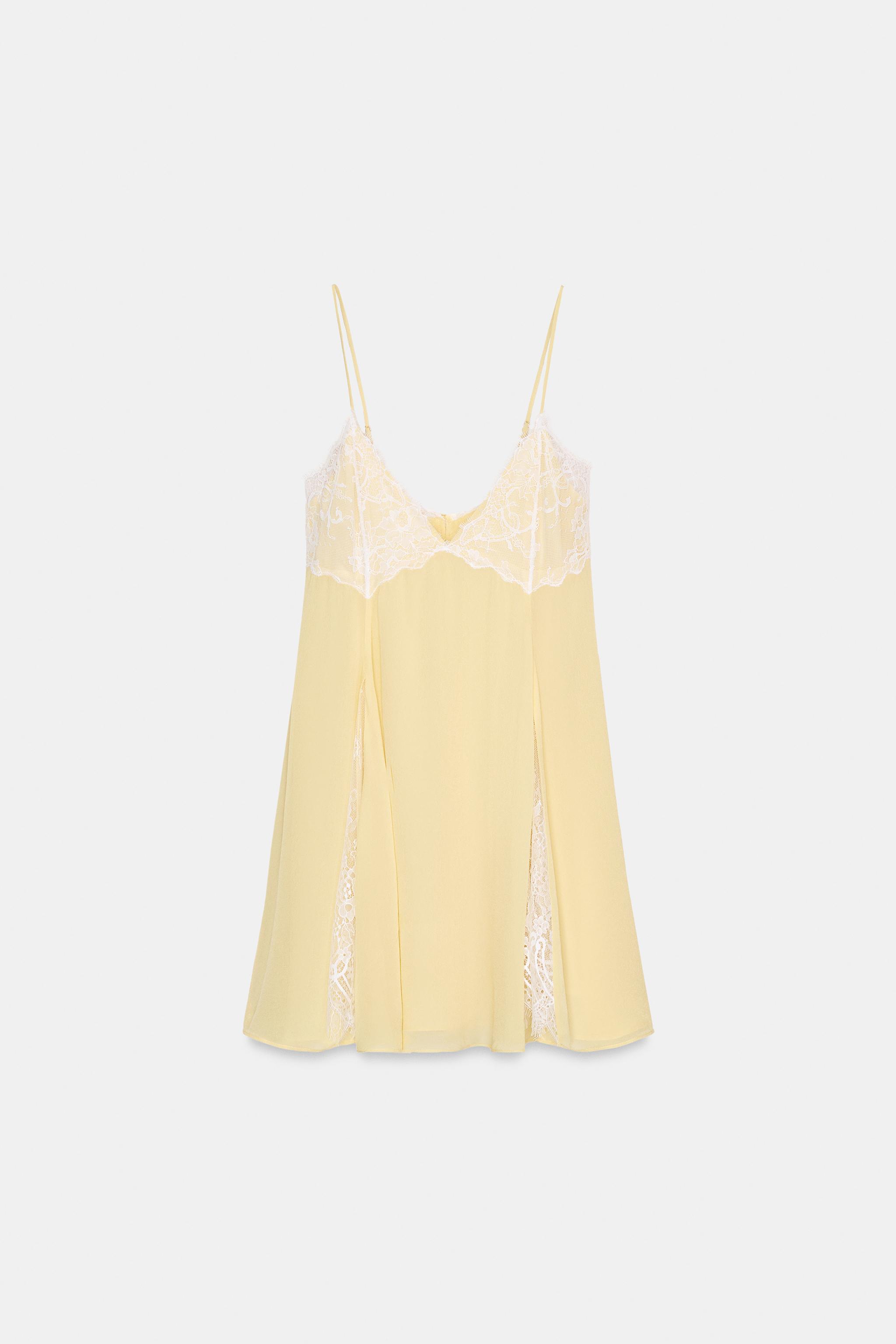 ROBE COURTE BIMATIÈRE EN DENTELLE